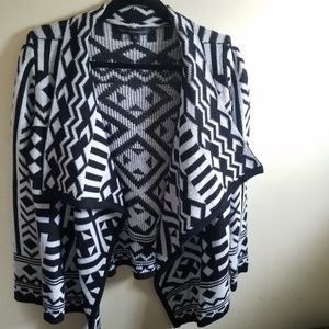 Black and White Pattern Cardigan